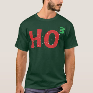 Camiseta Luzes de Natal Ho Ho Ho Amante da Matemática Natal