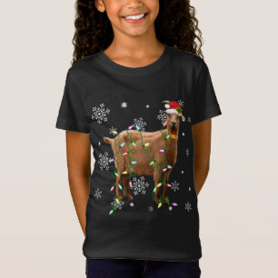Camiseta Luzes de Natal Intocam Lover Engraçado Santa Hat X