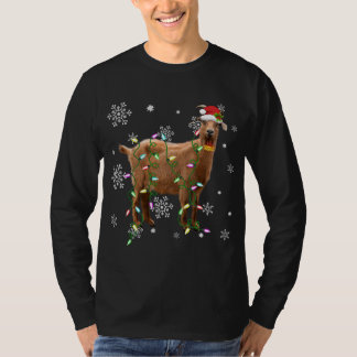 Camiseta Luzes de Natal Intocam Lover Engraçado Santa Hat X