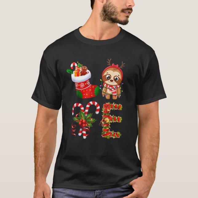 Camiseta Luzes de Natal Led Engraçadas Natal Santa Hat (Frente)