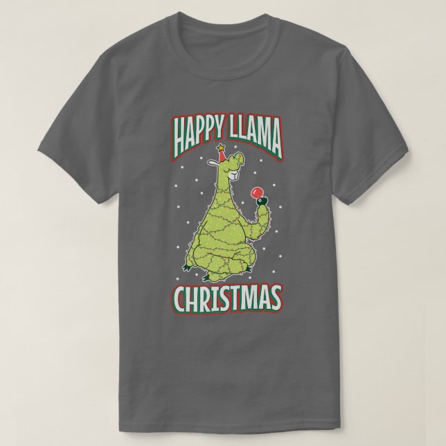 Camiseta Luzes de Natal Natureza feliz das férias de invern (Frente do Design)