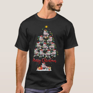 Camiseta Luzes de Natal Papais noeis Cães Deitados Chineses