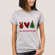 Luzes de Natal Personalizadas Paz Amor Vermelho Ve