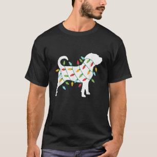 Camiseta Luzes de Natal Puggle Presentes Fofo para Amantes