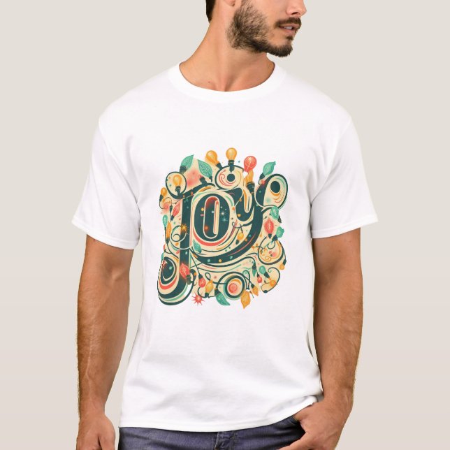 Camiseta Luzes de Natal Retrotraídas (Frente)
