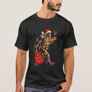 Camiseta Luzes de Natal Sasquatch Papais noeis Bigfoot Part