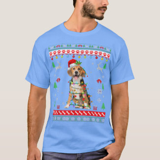 Camiseta Luzes de Natal Sudoríssimas Luzes de Natal Beagle 