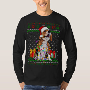 Camiseta Luzes de Natal Sudoríssimas Luzes de Natal Beagle 