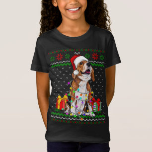 Camiseta Luzes de Natal Sudoríssimas Luzes de Natal Beagle 
