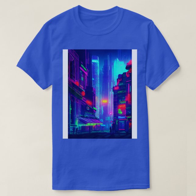 Camiseta Luzes de Neon City no Japão 3 (Frente do Design)