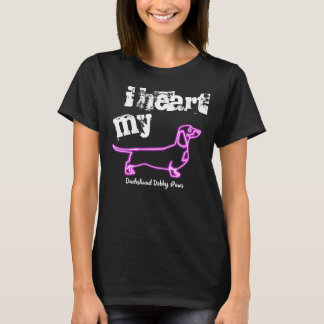 Camiseta Luzes de néon do t-shirt do Dachshund