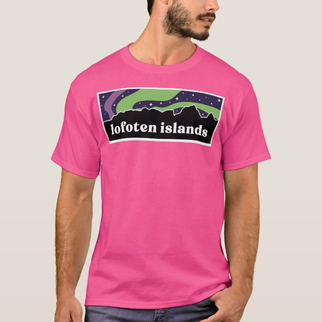 Camiseta Luzes de Norte das Ilhas Lofoten (Frente)