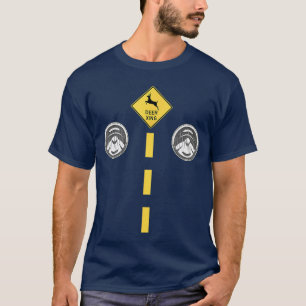 Camiseta Luzes de Veado com Marcações de Estrada Fantasia d