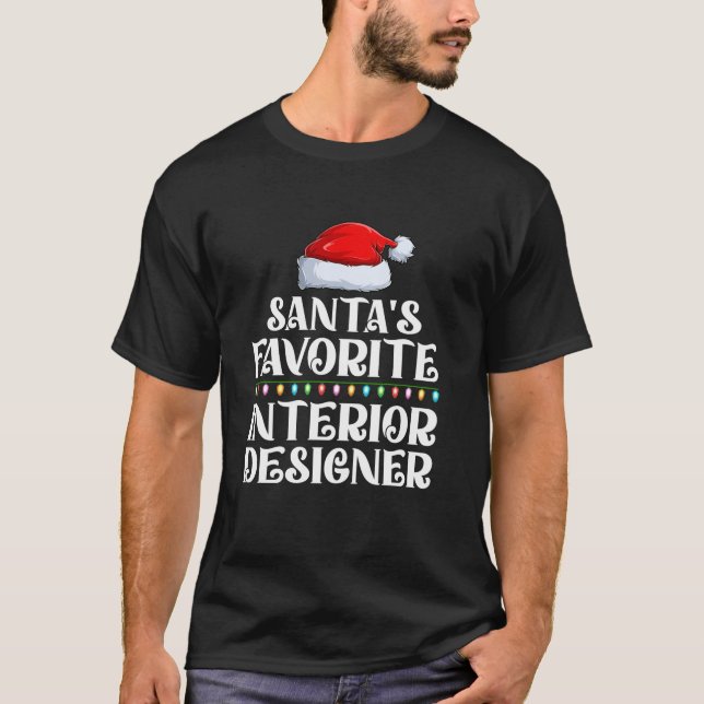 Camiseta Luzes do Xmas Papais noeis Favoritos do Designer I (Frente)