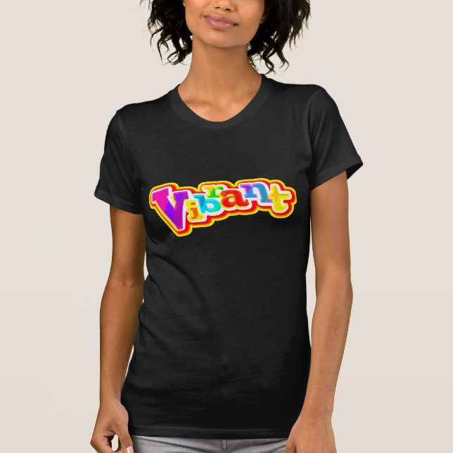 Camiseta Luzes gráficas coloridas vibrantes no topo (Frente)