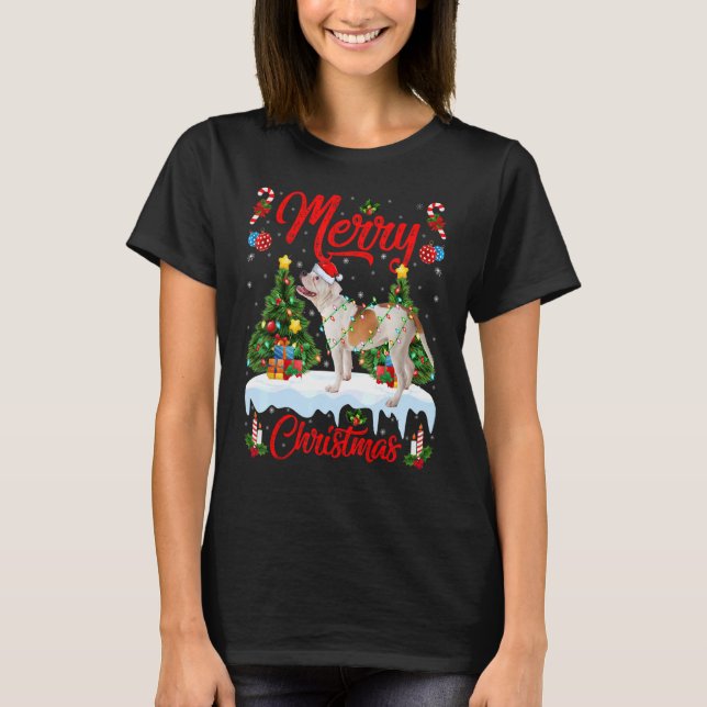 Camiseta Luzes Papais noeis de Árvore do Xmas Natal Natal A (Frente)
