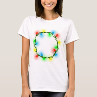 Camiseta Luzes redondas de Natal