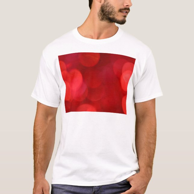 Camiseta Luzes Vermelhas em Círculos Fora de Foco (Frente)