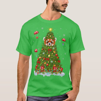 Camiseta Luzes Xmas que Correspondem ao Cristo Vermelho Eng