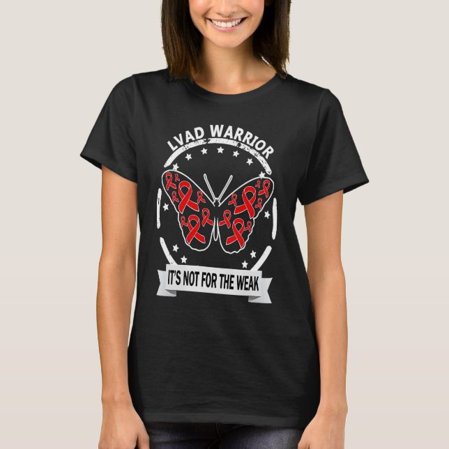 Camiseta LVAD Warrior red ribbon day inspirador (Frente)