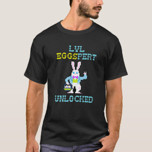 Camiseta LVL Eggspert Desbloqueou a Páscoa de caça ao ovo