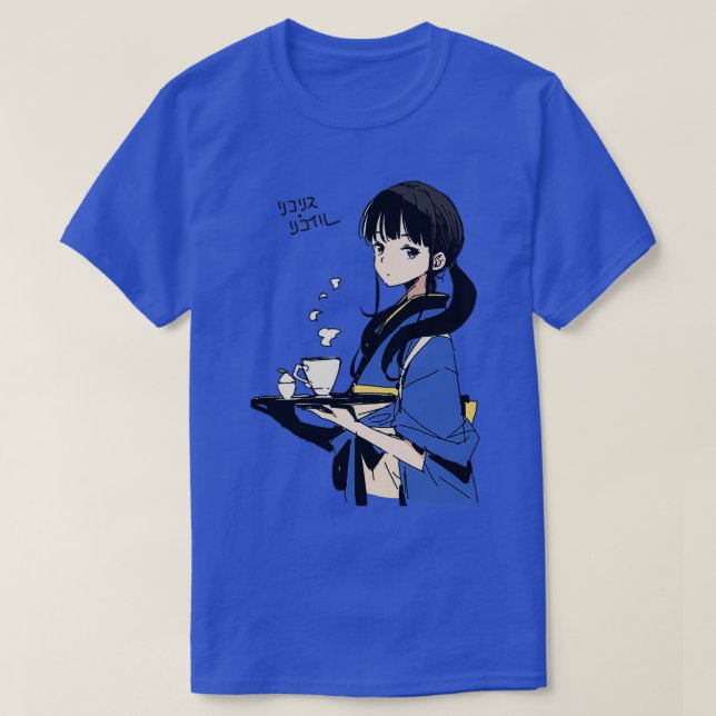 Camiseta Lycoris Recoil Tea (Frente do Design)
