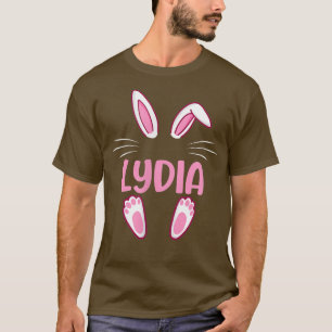 Camiseta LYDIA Easter Bunny Novelles Engraçado Mulheres Nov