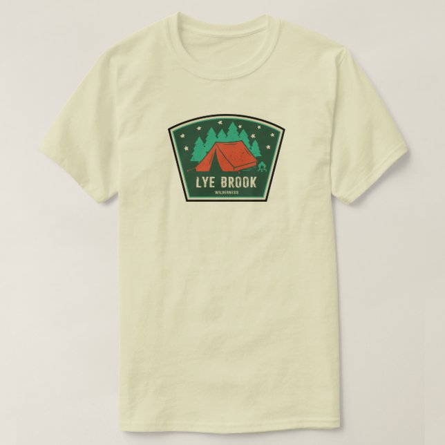Camiseta Lye Brook Wilderness Vermont Acampamento (Frente do Design)