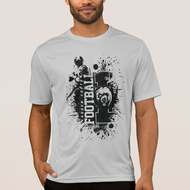 Camiseta LYFL 04 | Logotipo preto de Grunge Lassen (Frente)