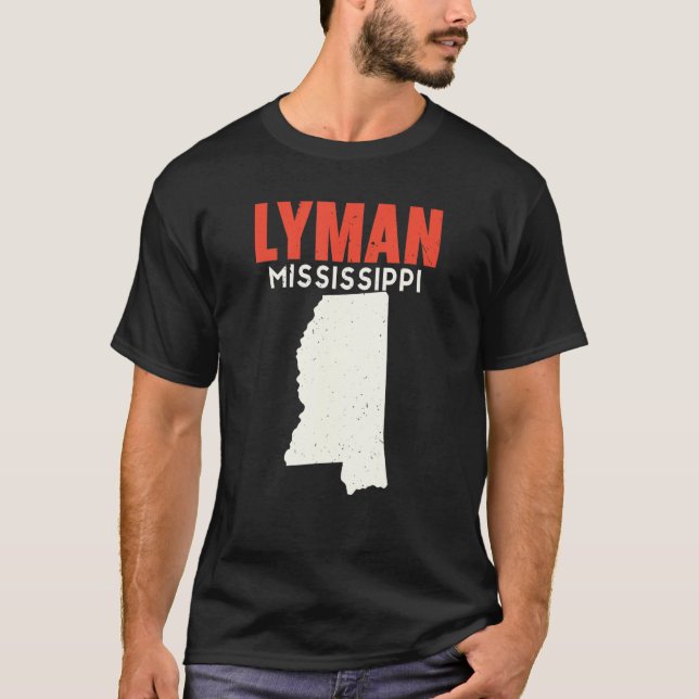 Camiseta Lyman Mississippi EUA State America Viagem Mississ (Frente)