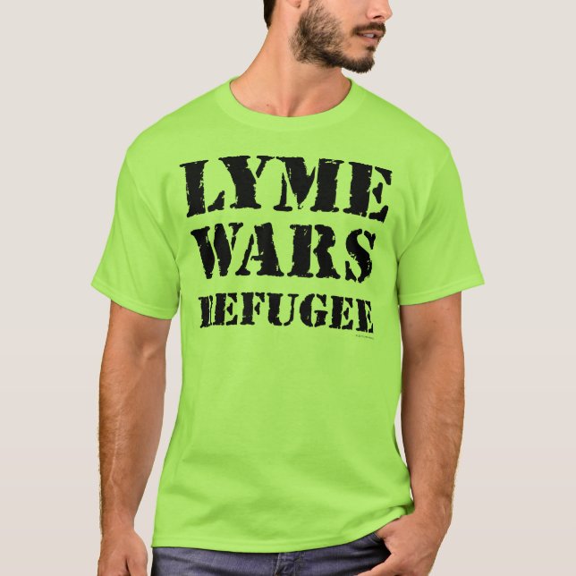Camiseta Lyme guerreia refugiado (Frente)