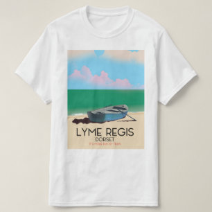 Camiseta Lyme Regis, poster de Viagens vintage.