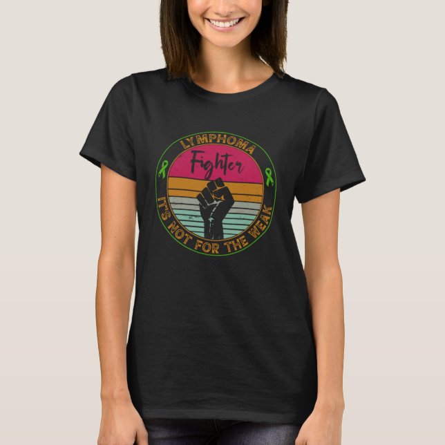 Camiseta Lymphoma Awareness Retro Fighter Warrior men women (Frente)