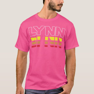 Camiseta Lynn Primeiro Nome Engraçado Vintage Pôr do Sol Fa