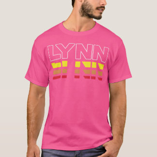 Camiseta Lynn Primeiro Nome Engraçado Vintage Pôr do Sol Fa