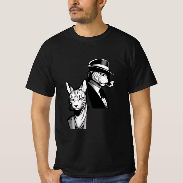 Camiseta Lynx détective, filme noir (Frente)