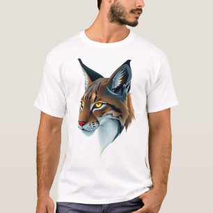 Camiseta Lynx Face Art - Design abstrato Inspirador