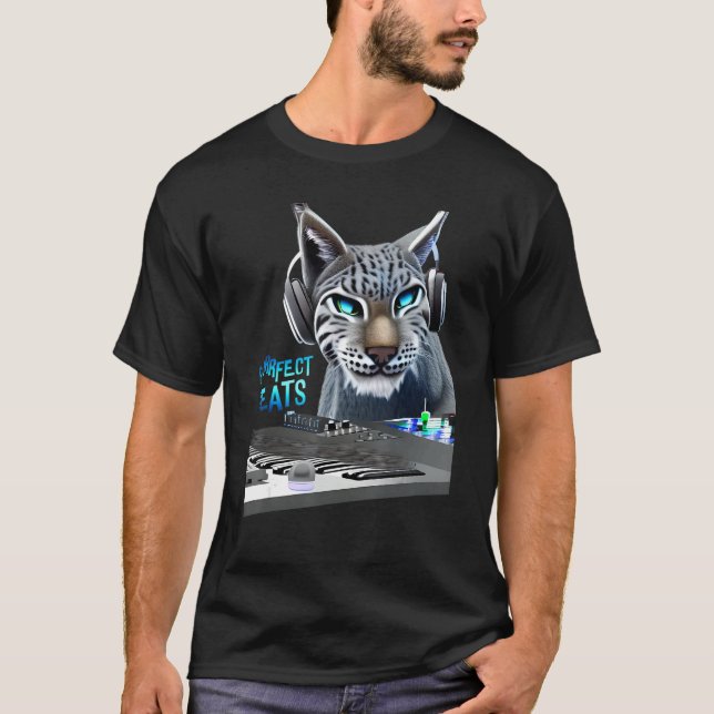 Camiseta Lynx Music Beats Bobcat Animal Musician (Frente)