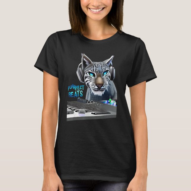 Camiseta Lynx Music Beats Bobcat Animal Musician (Frente)