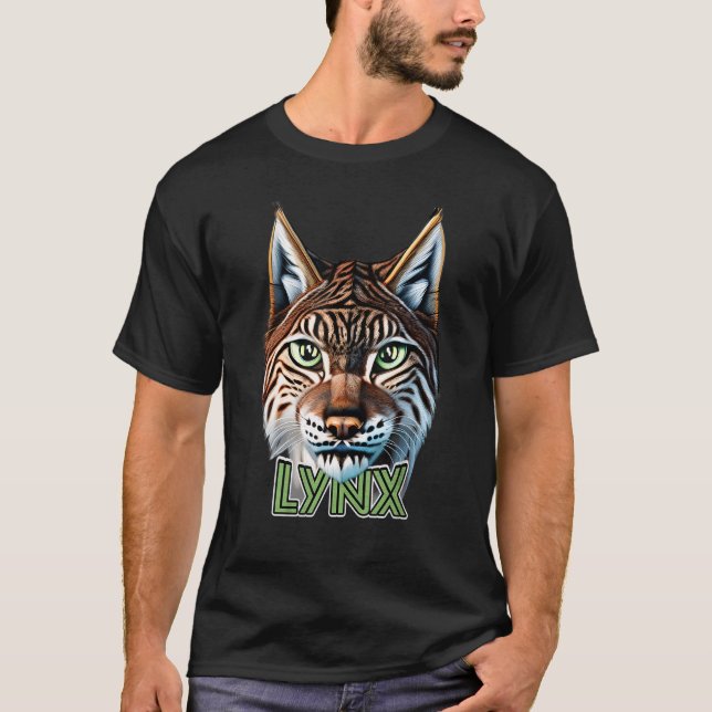 Camiseta Lynx Portrait Bobcat Wildcat (Frente)