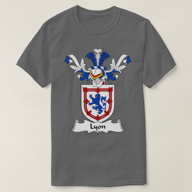 Camiseta Lyon Coat of Arms Family Crest  (Frente do Design)