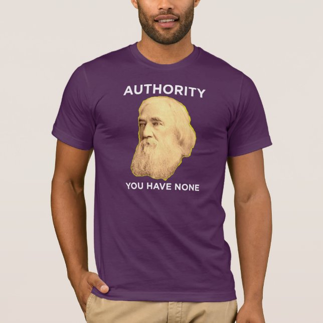 Camiseta Lysander Spooner nenhuma autoridade (Frente)