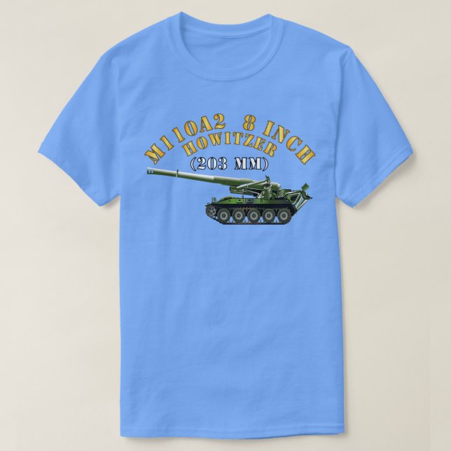 Camiseta M110A2 8 Polegadas 203 mm (Howitzer X) (Frente do Design)