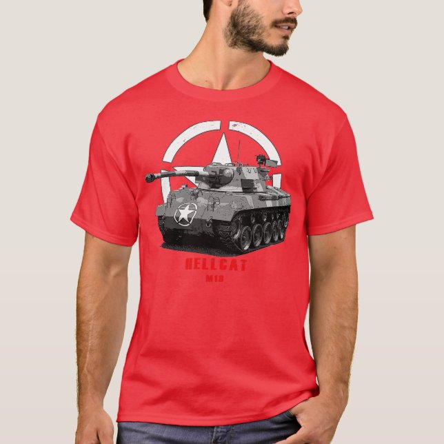 Camiseta M18 Hellcat Military tank WW2 (Frente)