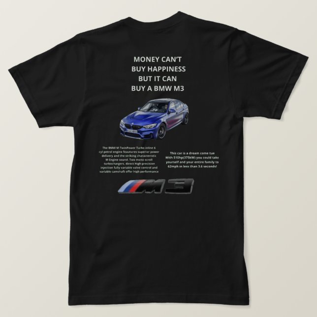 Camiseta m3 bmw (Verso do Design)
