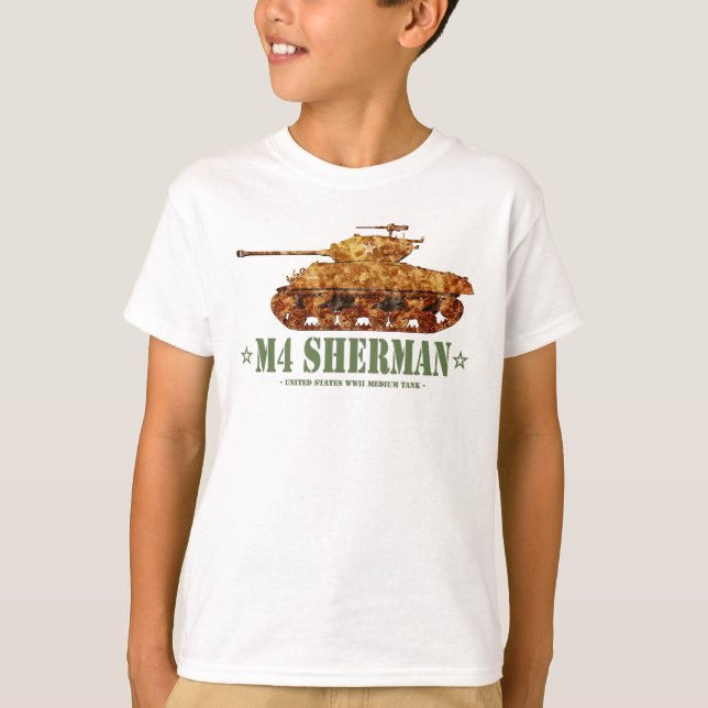 Camiseta M4 Sherman Segunda Guerra Mundial, 2.ª Estação Ame (Frente)