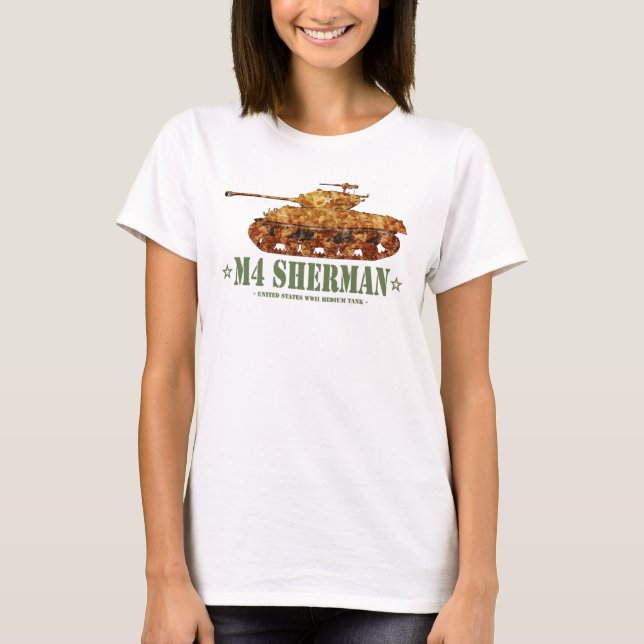 Camiseta M4 Sherman Segunda Guerra Mundial, 2.ª Estação Ame (Frente)