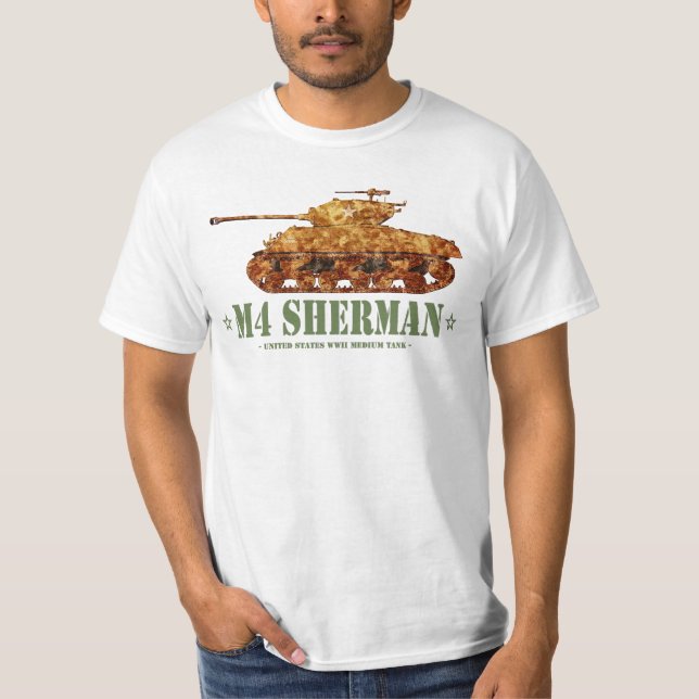 Camiseta M4 Sherman Segunda Guerra Mundial, 2.ª Estação Ame (Frente)