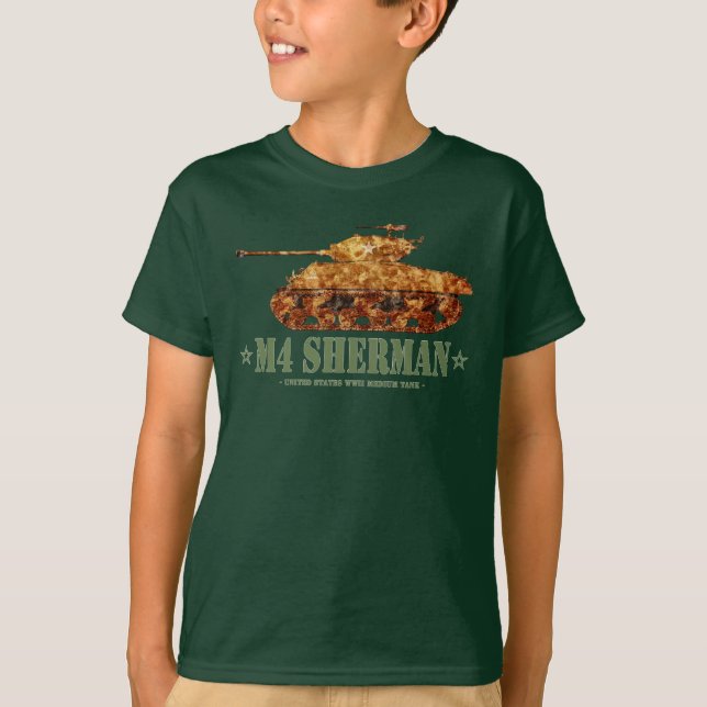 Camiseta M4 Sherman Segunda Guerra Mundial, 2.ª Estação Ame (Frente)