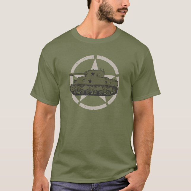 Camiseta M4 Sherman | World War 2 Tank (Frente)